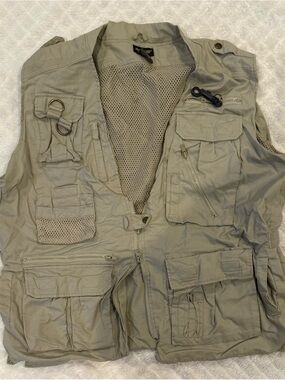 Men's Utility Vest Jacket - Khaki